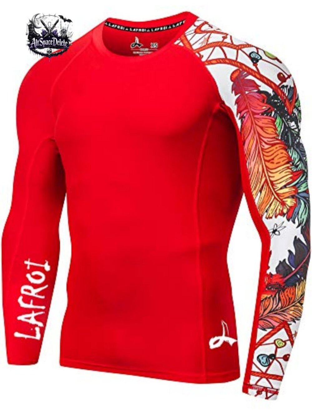 Mens Long Sleeve UPF 50+ Compression Rash Guard Baselayer Performance Fit